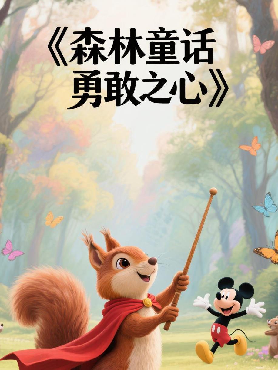 勇敢的男孩战胜了森林之王